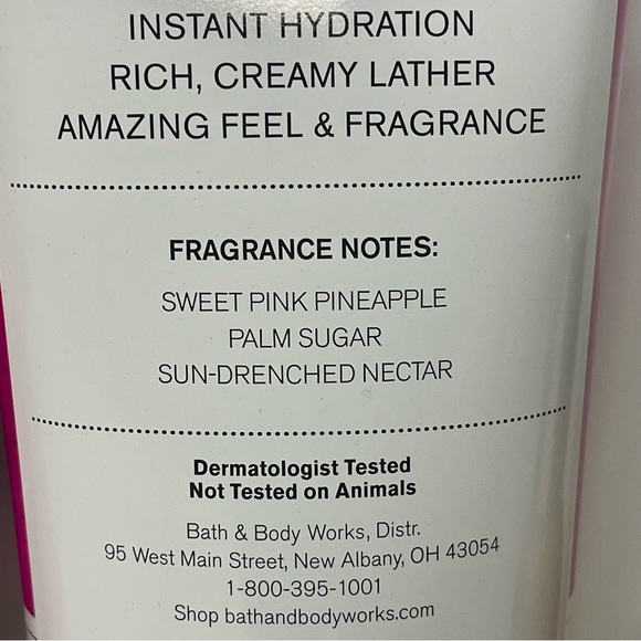 Bath & Body Works Pink Pineapple Sunrise Body Care Gift Set Summer Tropical NWT - Picture 4 of 4